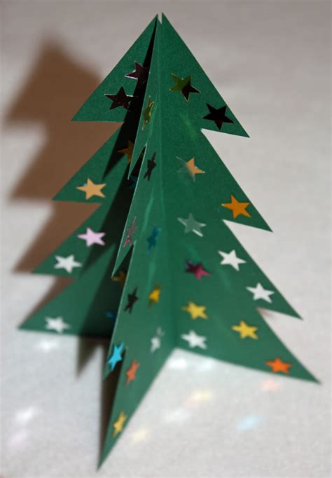 3d christmas tree card template